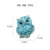 YUYAKESHI Owl Cute Mini Handmade Natural Stone Resin Decorative Tabletop Random Eye Color Figurine, Mascot, Owl, Entryway, Owl, Accessory, Decor,