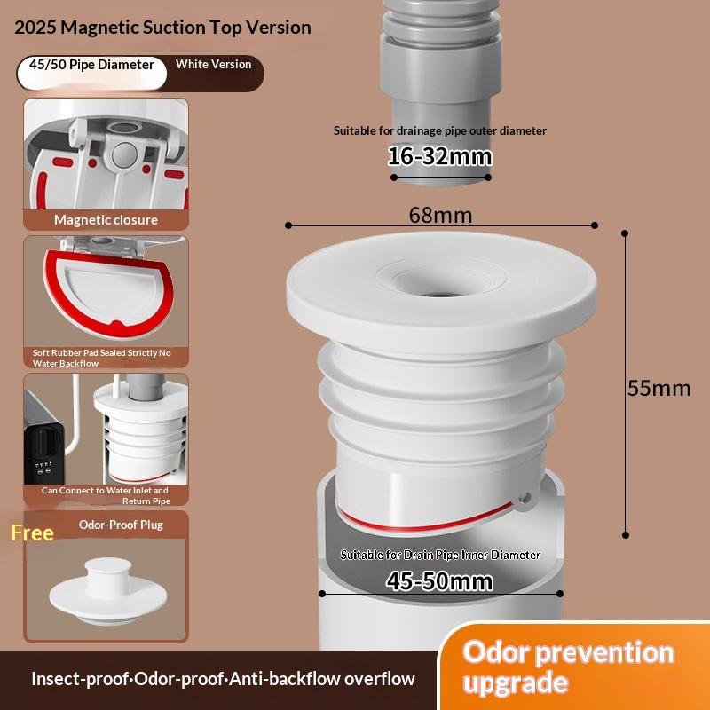 Кільце-ущільнювач каналізаційного отвору для ванної кімнати, проти запаху, герметичне, заглушка для каналізаційної труби кухонної мийки, з'єднувач-заглушка для підлогового зливу пральної машини, 1 шт.