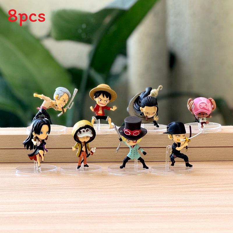 

One Piece Pvc Anime Figure Set With Collectible Characters For Toy Enthusiasts