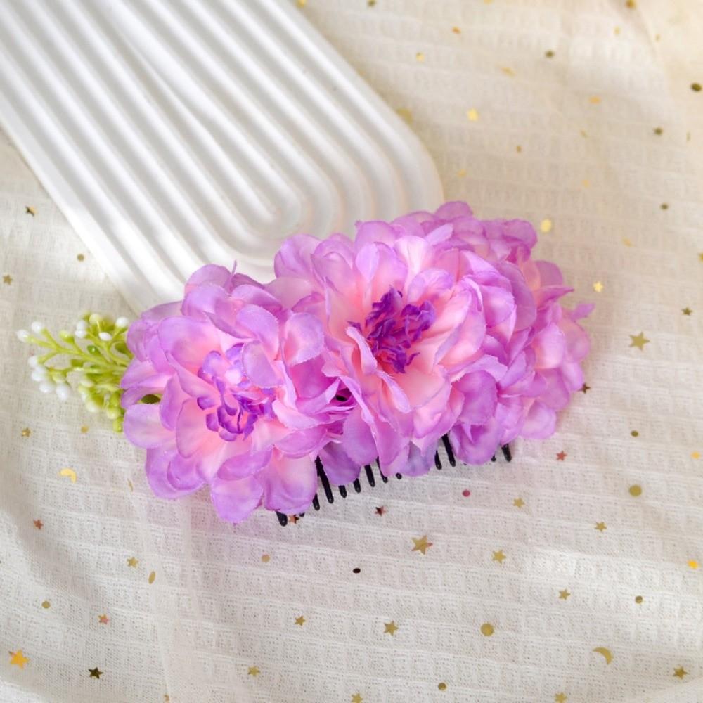 Thai Style Flowers Hairpin Sweet Chignon Hair Clips Hair Accessories Floral Hair Comb  Daily