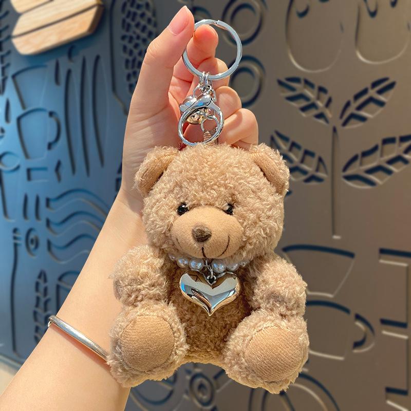 Cartoon Curly Teddy Bear Bag Pendant Creative Mobile Phone Case Accessories Accessories Doll Doll Bag Charm