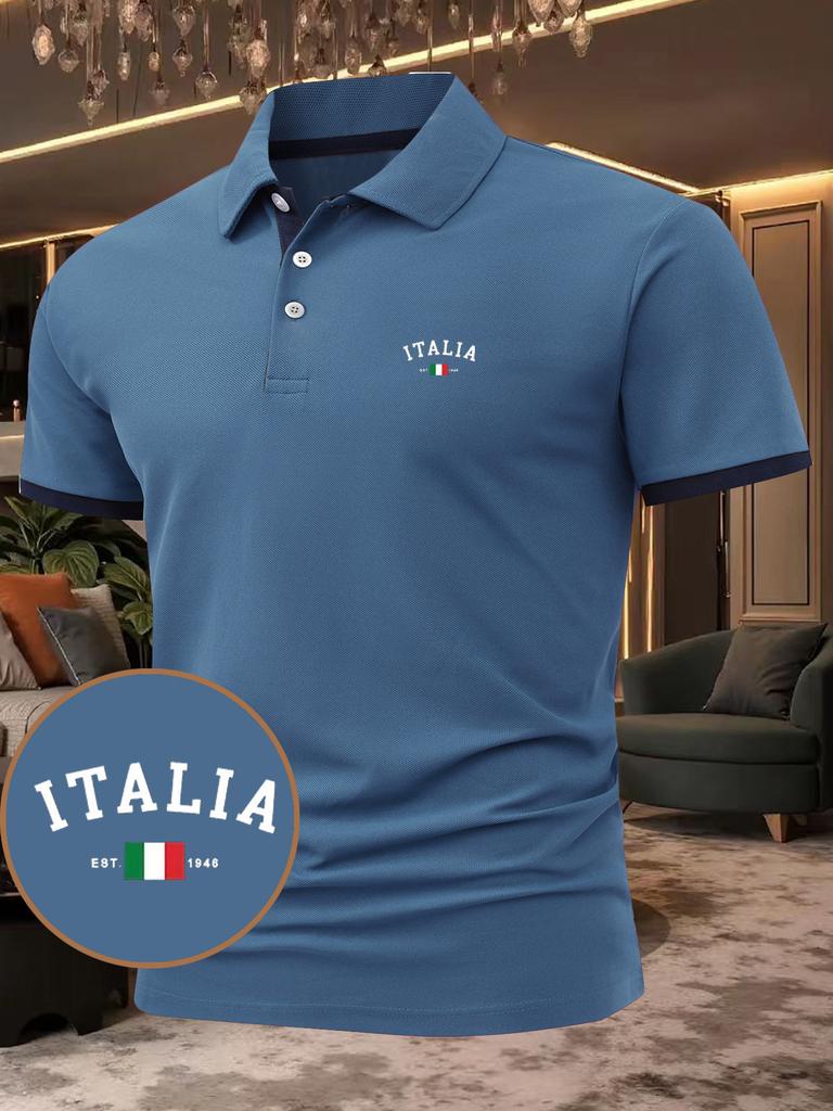 Men's All-Season Polo Shirt Soft Durable Fabric Short Sleeve Casual Golf Work Shirt for Multiple Occasions