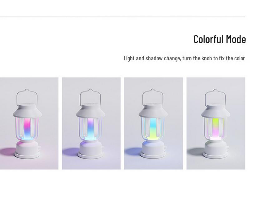 Miiguang 2025 Rechargeable Colorful Atmosphere Nightlight & Camping Lantern