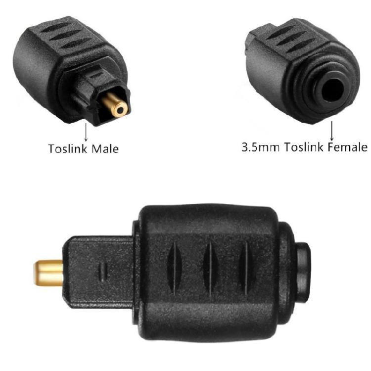 Durability 3.5mm Female Mini Plugs To Toslink Male Audios Adapter for Home Travel Use TosLink Plugs To Optical Plugs