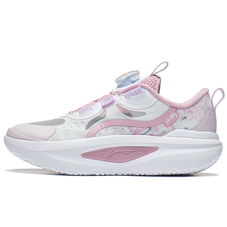 

Li Ning Серия спортивного образа жизни для детей Atom 1.0 Удобные, амортизирующие, прочные, повседневные кроссовки для детей Розовый Белый YKCT060-2 36