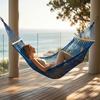 Outdoor Hammock with Carry Bag Single Person Camping Portable Heavy Duty Garden Patio Balcony Porch Backyard