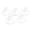 5 Pcs Rubber Tees for Driving Range Mats 90 Degree Bendable Practice Mat Tees with Stable Wide Base White 1.38in