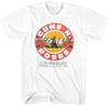 Guns N Roses L.A. 1989 Rozen Logo Unisex T-shirt Muziek Klassieke Band Tee Wit