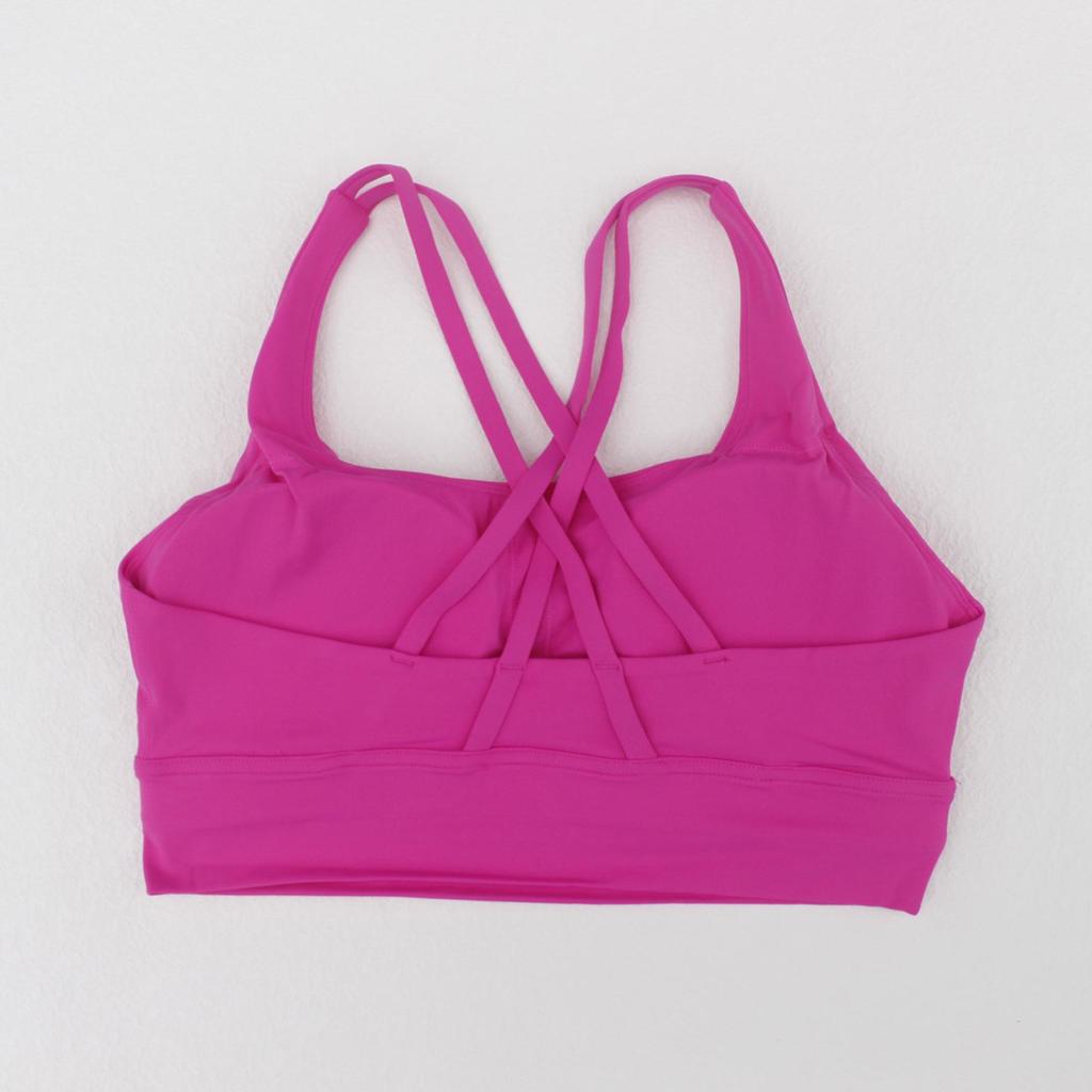 Lulu Yoga Fitness Crossback Nude Sports Bra for Women – Shock Absorption, Stylish, Gathered Design