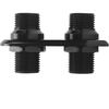 Air Conditioning Bulkhead, 4 Port Air Conditioning Heater Hose Firewall Bulkhead, Fit for Hot Rod Vehicles, for Performance Vehicles (Black)