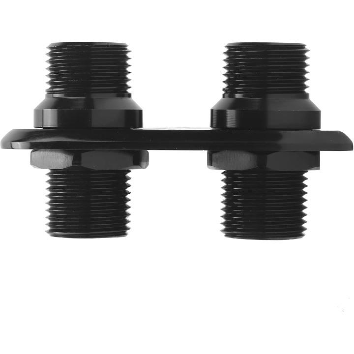 Air Conditioning Bulkhead, 4 Port Air Conditioning Heater Hose Firewall Bulkhead, Fit for Hot Rod Vehicles, for Performance Vehicles (Black)