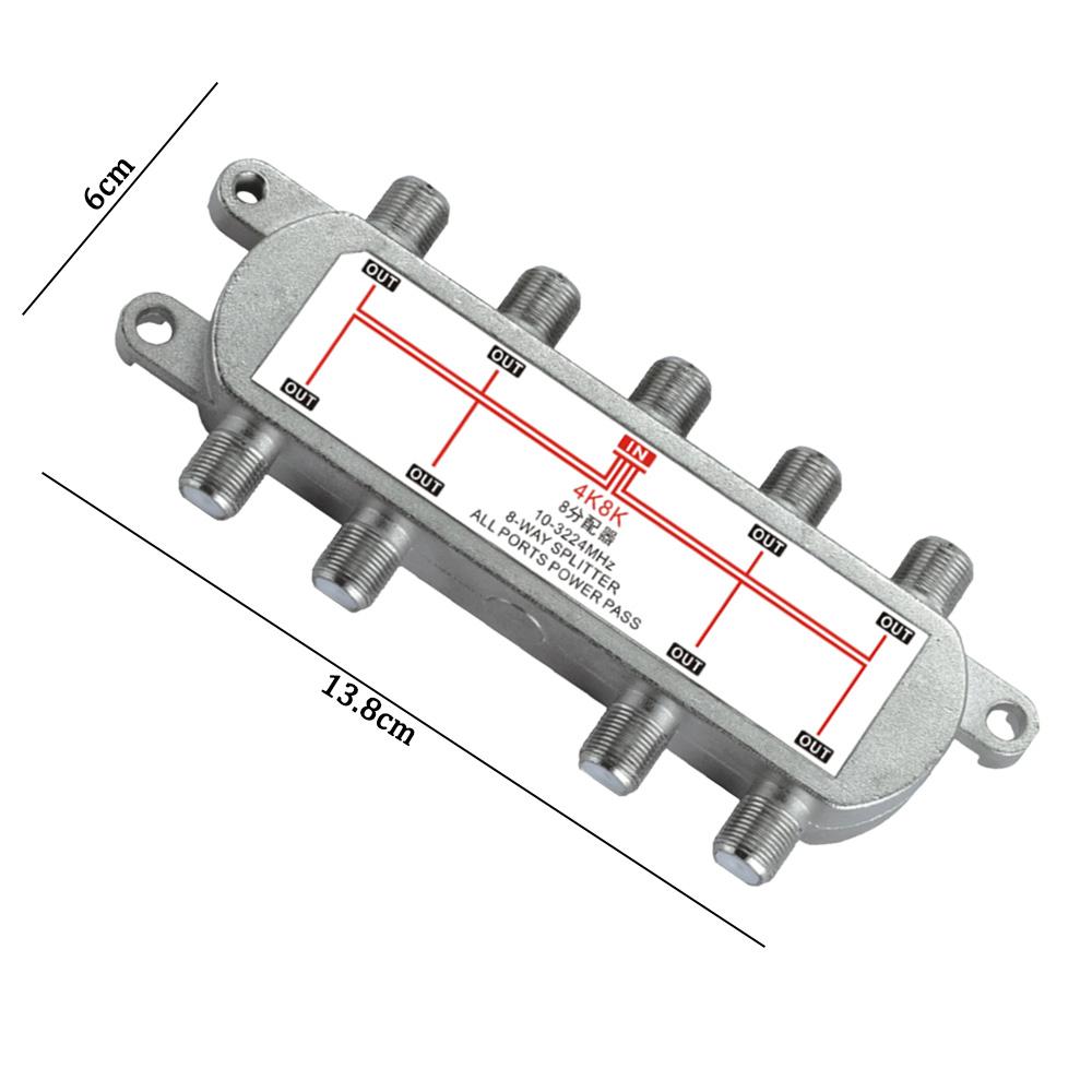 10-3224MHz 8 Way Signal Satellite Splitter GSP-08 TV Antenna RF Sat Coaxial Diplexer Combiner Cable Switch Switcher Dropshipping