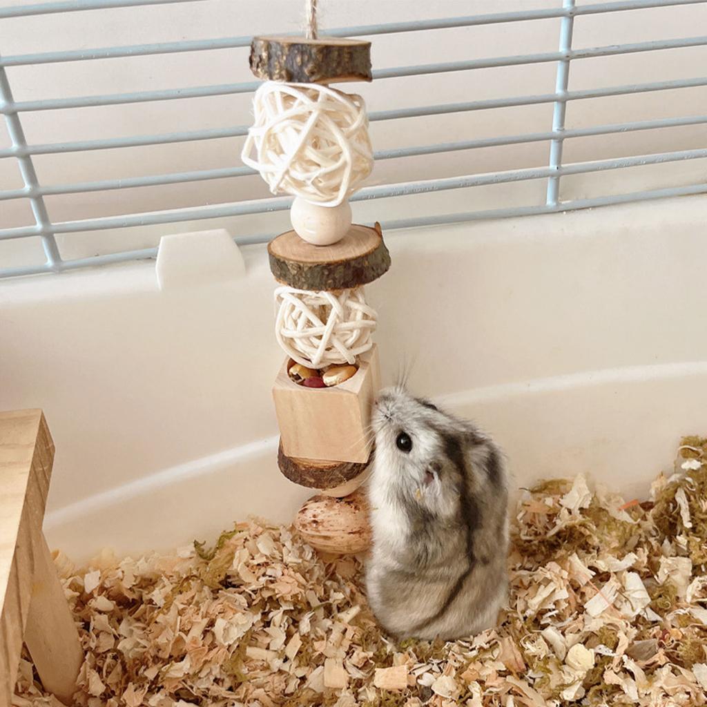 Kauspielzeug für Hamster und Kleintiere, für Vögel, Papageien, Kauspielzeug, Weihnachtsblock, Cluster zum Kauen und Zähneknirschen