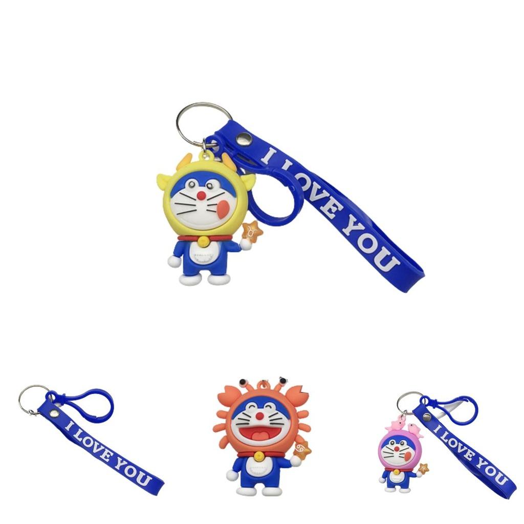 Cute Doraemon Toy Figures Keychain Bag Pendant For Kids Birthday Gift Anime Fans
