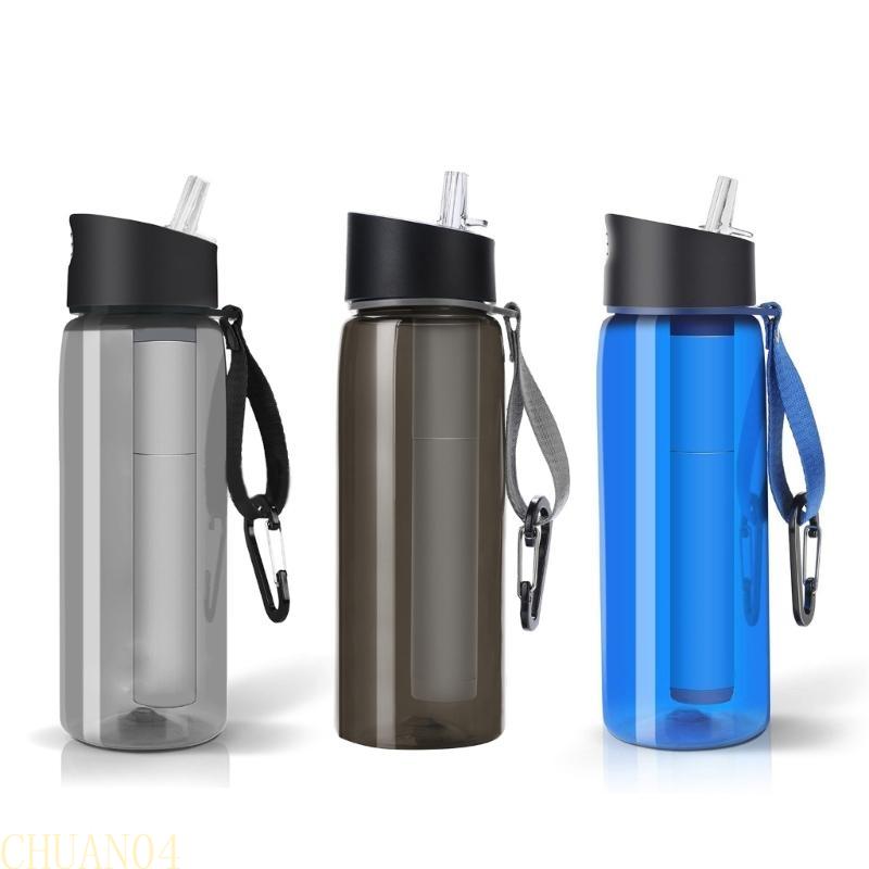 A1A2 Filtered Water Bottle, 0.01-Micron Water Filter Bottle Reusable Reusable Water Purifier Bottle for Hiking Travel Camping