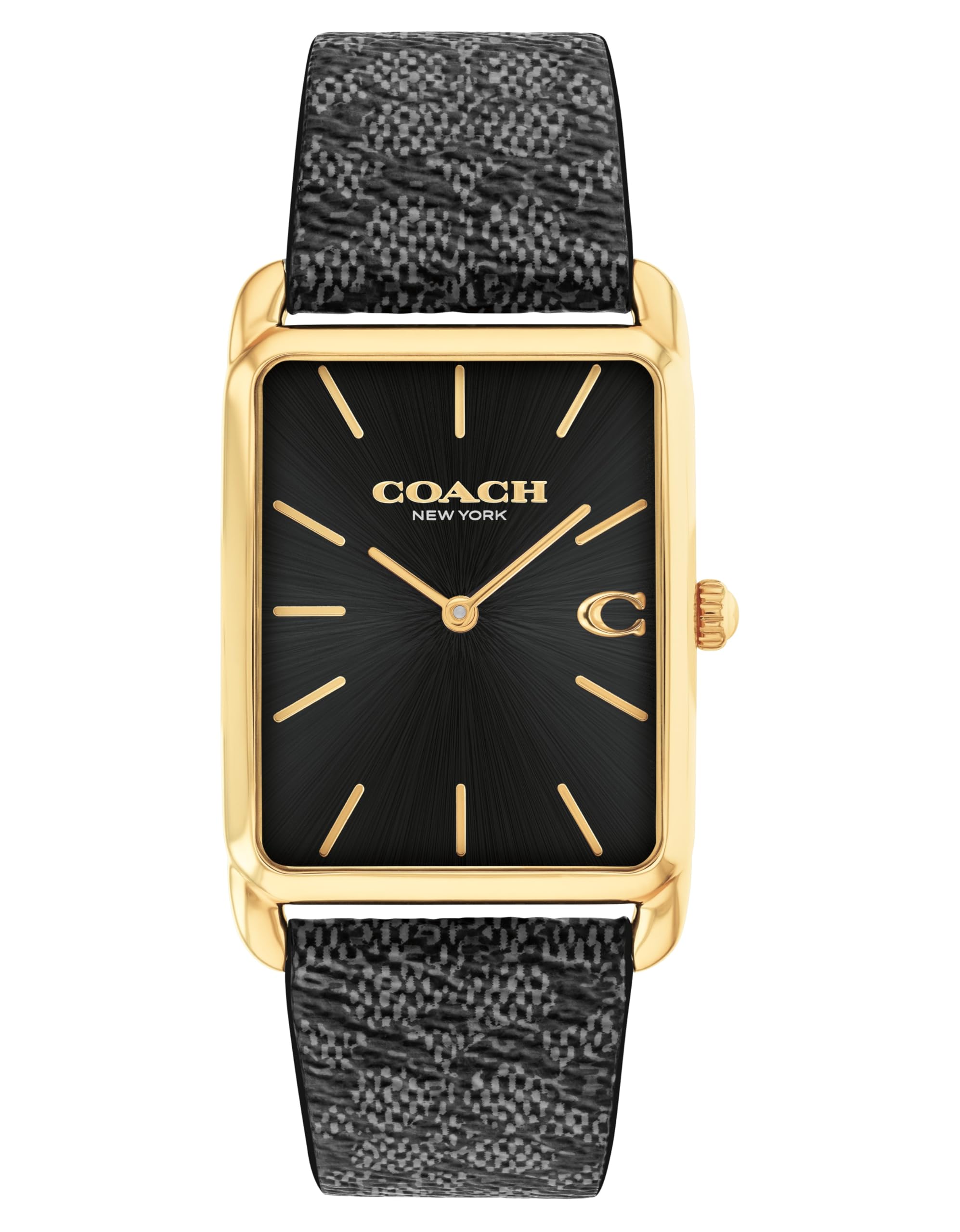 Watch ELLIOT Black Dial Leather Strap 14400045 [Coach][Authorized Import] Men s чёрный
