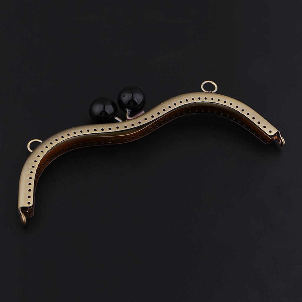 Sewing Craft Metal Purse Frame Iron Bamboo Handle Kiss Clasp Lock for Handmade Bag and DIY Purse Supplies