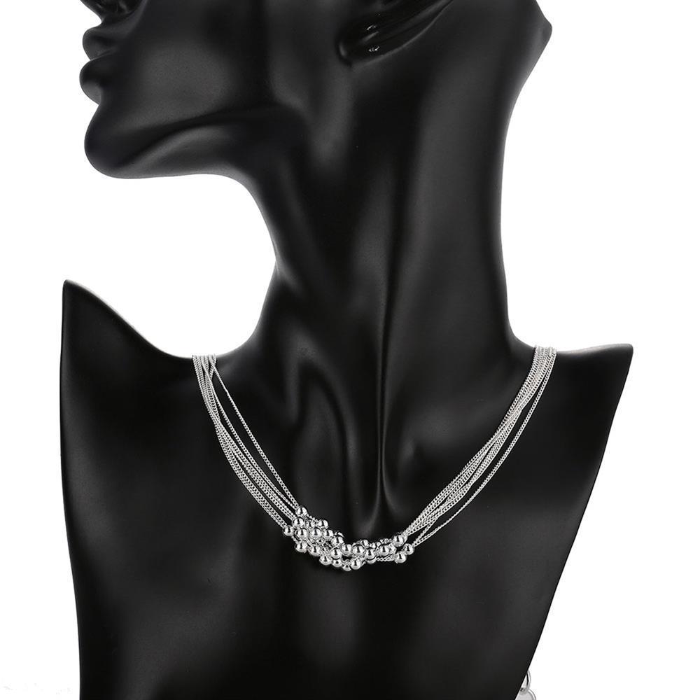 925 Stamped Silver Tassel Beads Grapes Necklace for Woman Fashion Noble Wedding Party Jewelry Christmas Gifts