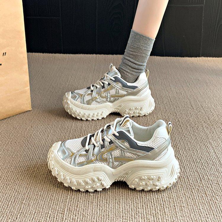 

[Youshilai] Sneaker women s 2025 new spring leisure travel fashion lightweight dad shoes women 35