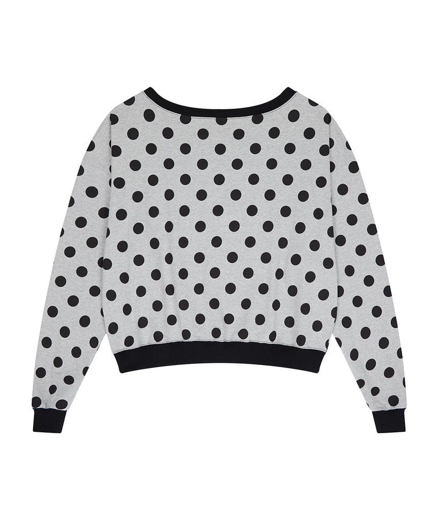 LUVISTRUE El Dot Lover One-Shoulder Tee(Gray)