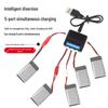 3.7V Lithium Battery Charger with Overcharge Protection, 500mA, 5-Port USB Hub, Indicator Light Included