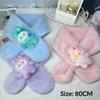 Cartoon Colorful Scarf Autumn and Winter Plush Baby Scarf Parent-child Imitation Rabbit Fur Children's Scarf