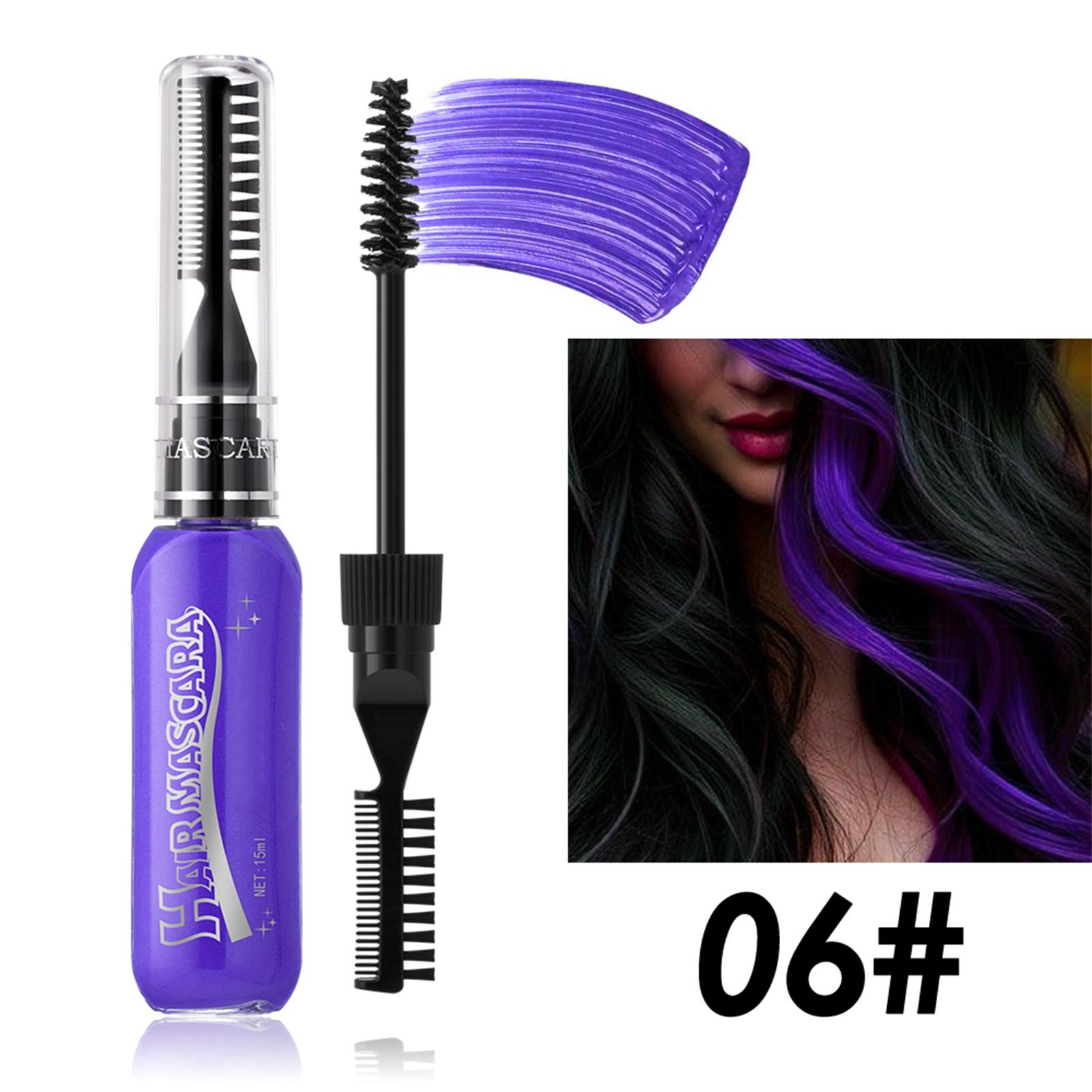 

Одноразовая двухголовая расческа для окрашивания волос, ресниц, вечеринки, сценического макияжа, окрашивания волос, удобная и практичная.15 мл One Size фиолетовый