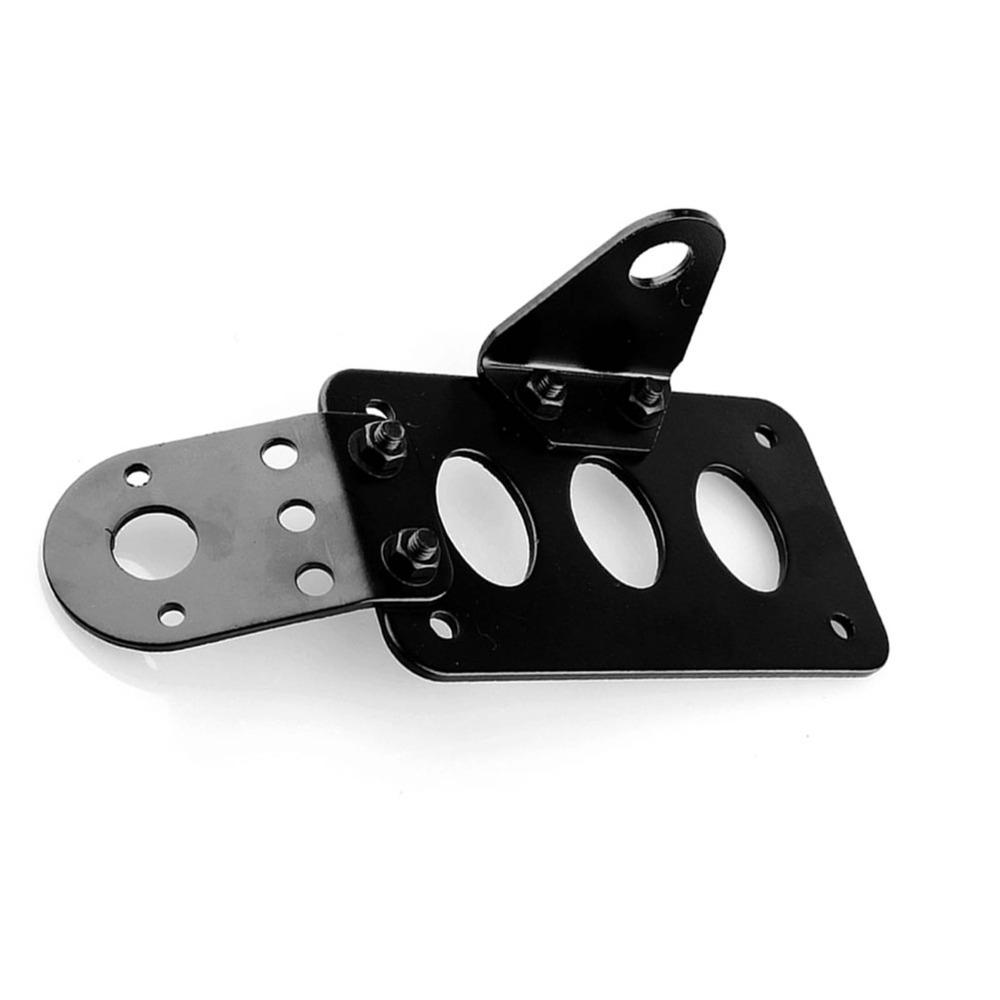 Black Side Mount License Plate Bracket Universal License Plate Bracket  For Motorcycles