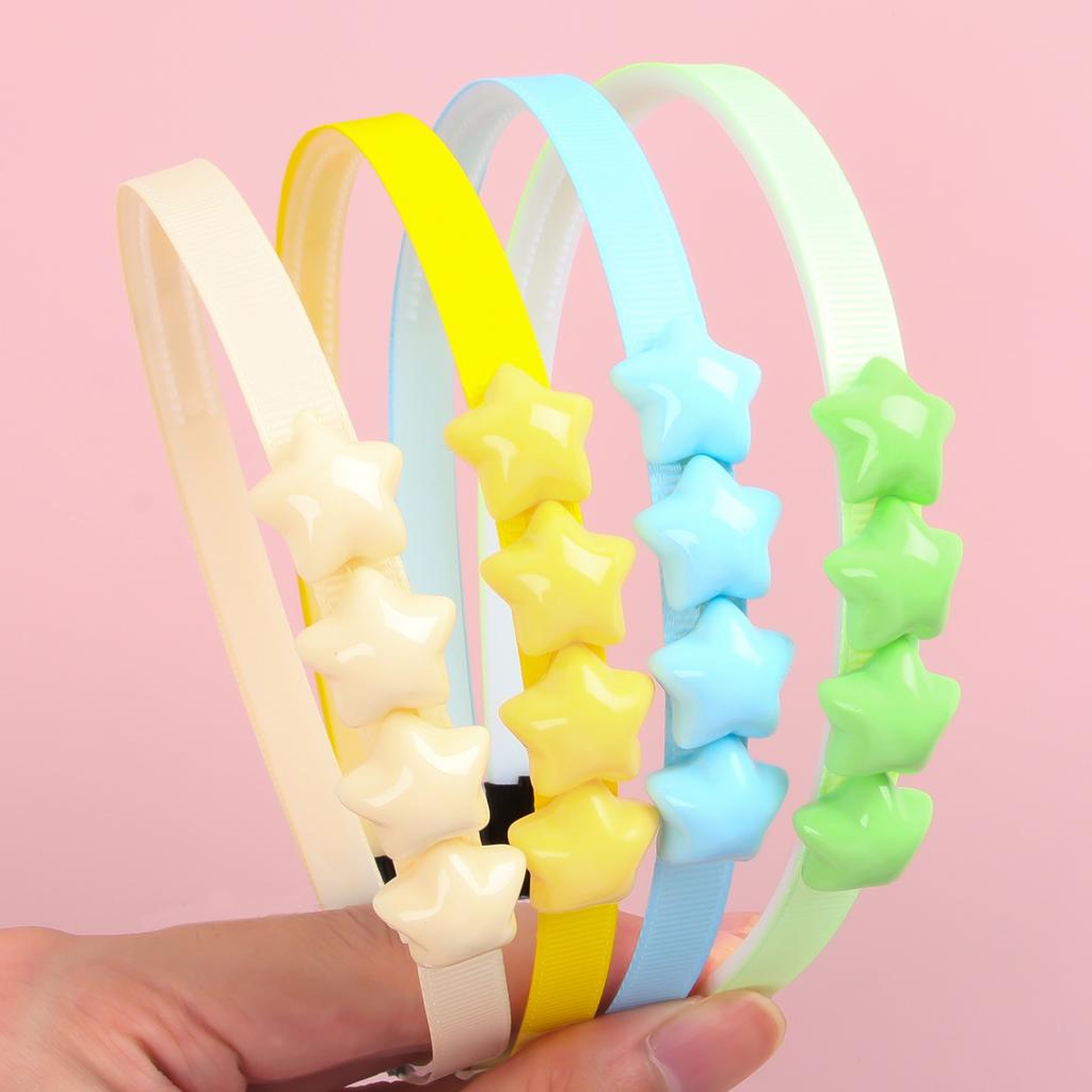 1 Stück Süße Mädchen Stern Stirnbänder Bonbonfarbe Sternförmige Haarreifen Zähne Stirnband Kinder Kinder Party Schule Haar Accessoires