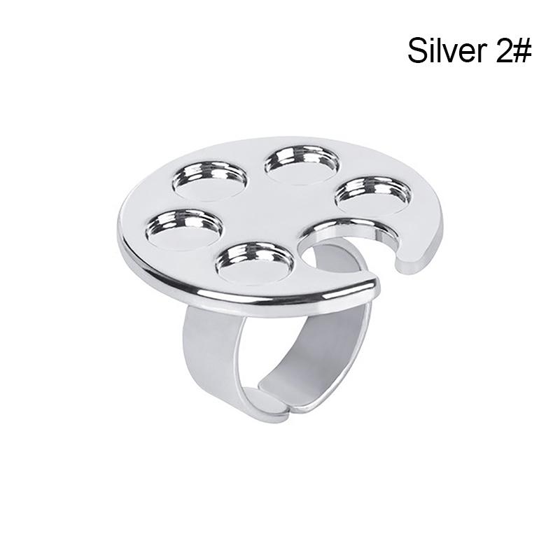 

Мини Палитра для Смешивания Цветов Нейл-Арта Милое Дизайн Следа Для Смешивания Акриловых Красок И Лаков для Ногтей 2 серебряный