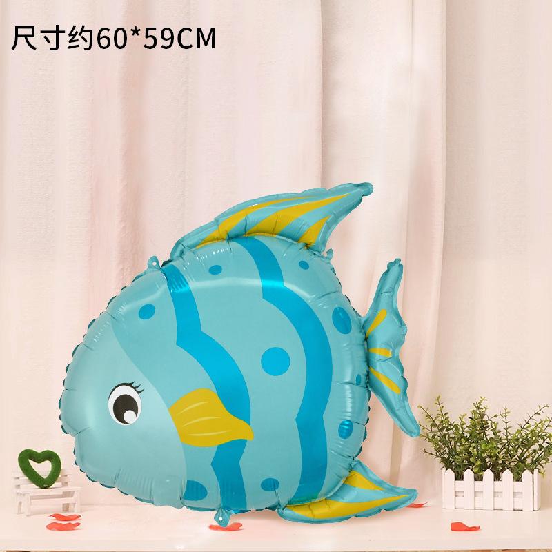 Ocean Animal Balloons, Baby Birthday Party Arrangement, Children'S Birthday Cartoon Living Room Print Special Shape