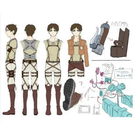 Attack On Titan Mikasa, Eren, Levi Survey Corps Full Body Leather Strap Cosplay Gear Available