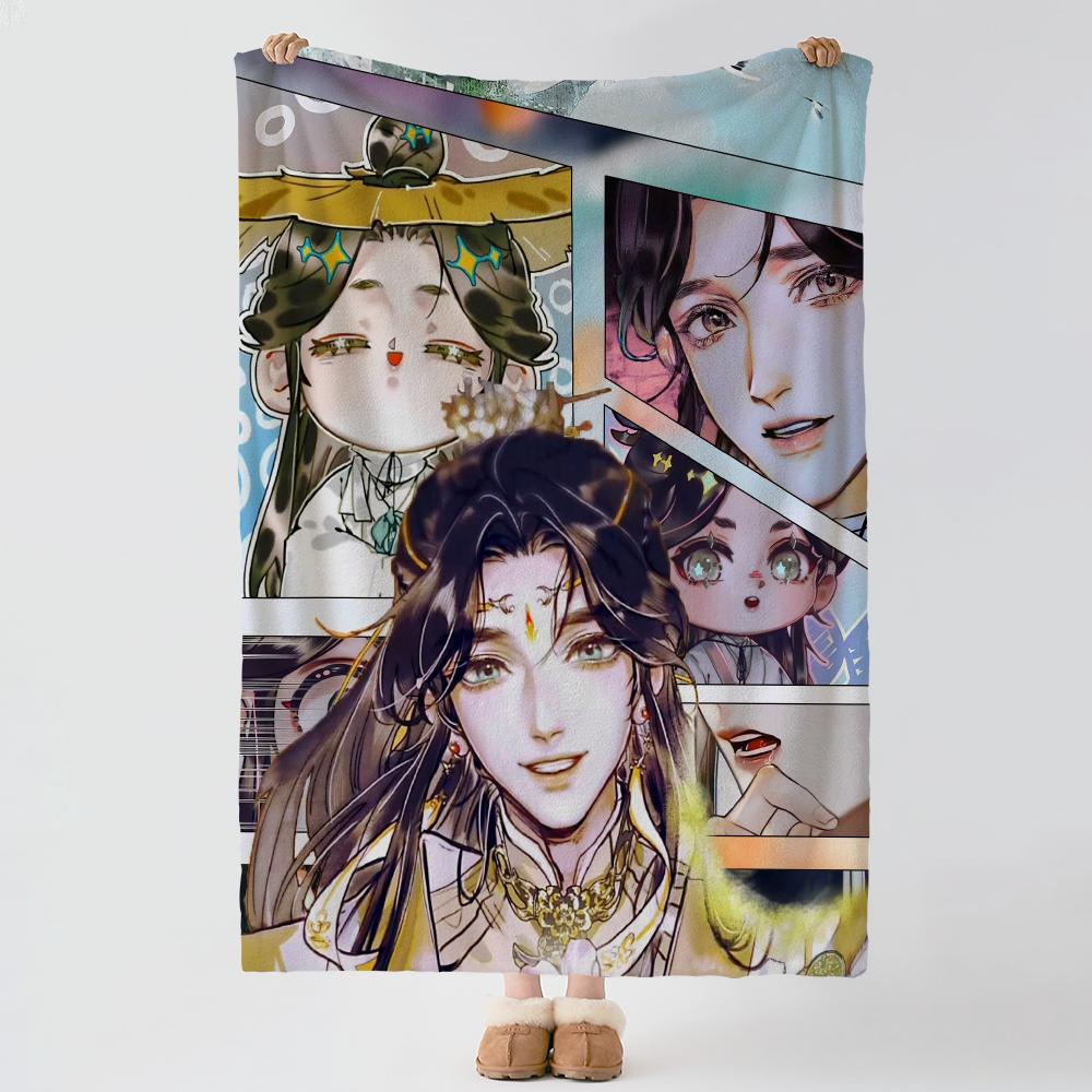 Anime H-Heaven Officials Blessing-g Throw Thick Comfort Flannel Quilt, Multi-scene Use Indoor Outdoor Daily Nap