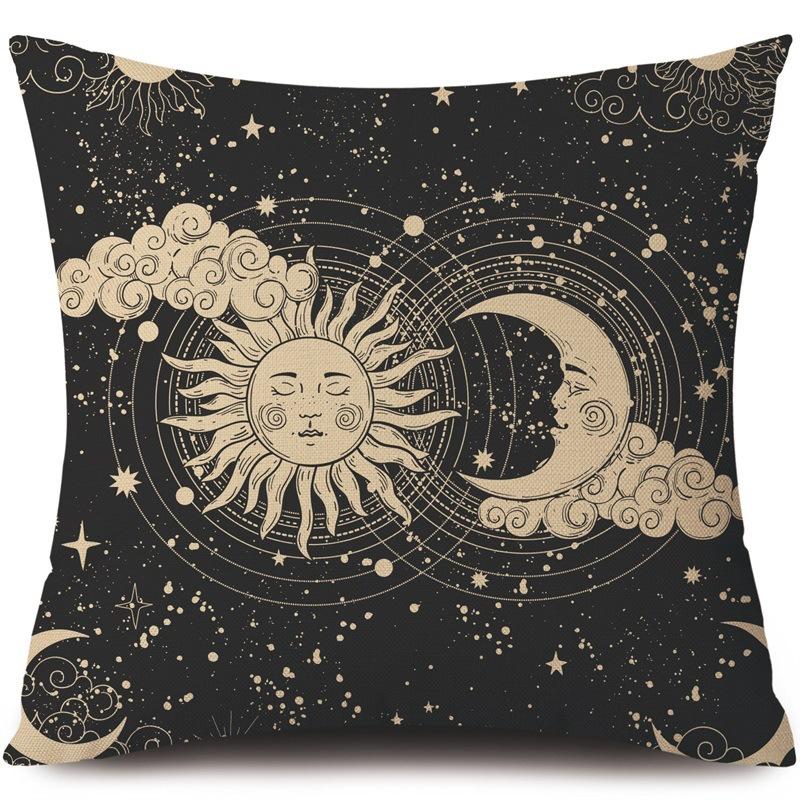 Tarot Card God Sun Face Pillowcase Moon Pillowcase Decoration Living Room bedroom sofa Bed Home Decor Car Cushion decoration