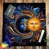 Tarot Card Tablecloth Altars Cloth Sun and Moon Astrologys Tablecloth Divinations Card Mat Tapestry Wall Decoration