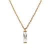 Shertz Square Crystal Pendant Necklace (14k)