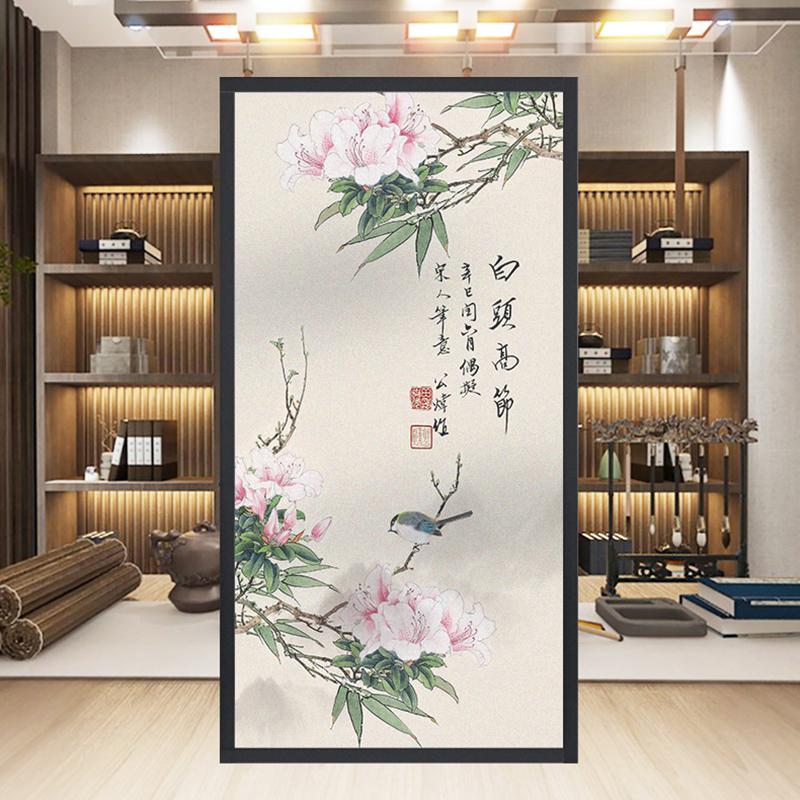 Chinese Style Flower Bird Window Film Home Bathroom Decor Frosted Window Stickers Static Cling Stained Privacy Glass Film
