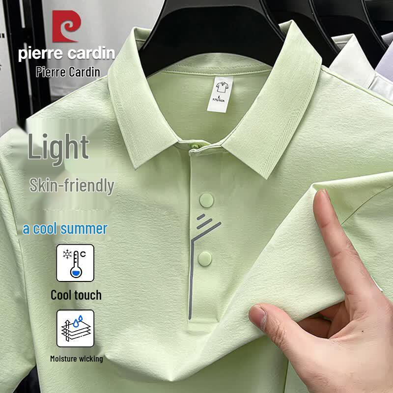 

Pierre Cardin Men s Ice Silk Business Polo Shirt 4XL