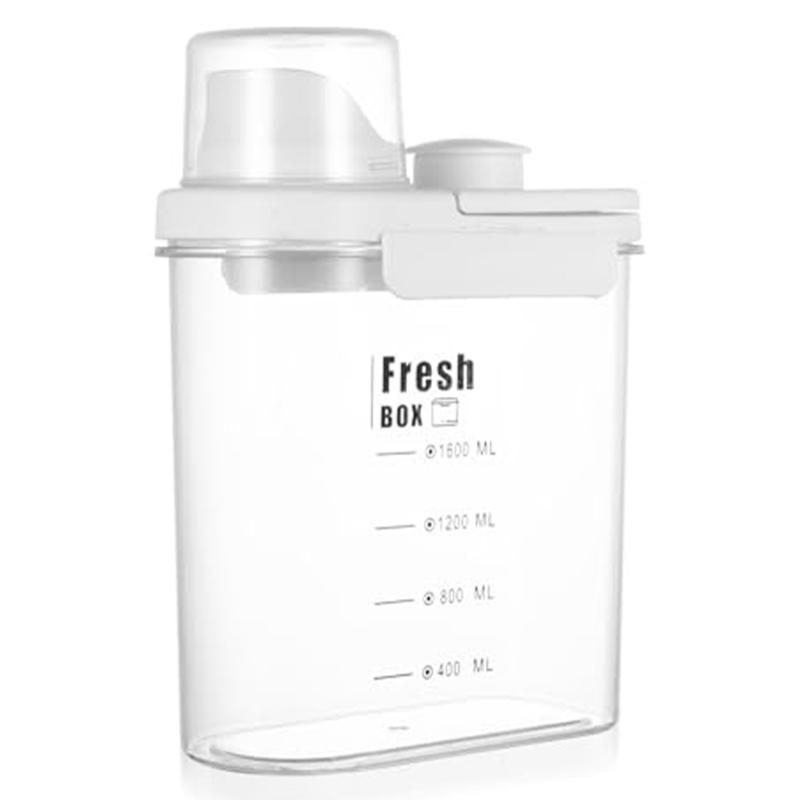 Airtight Kitchen And Laundry Storage Container With Double Sealing Lids And Ergonomic Handle Kitchen Storage Bin
