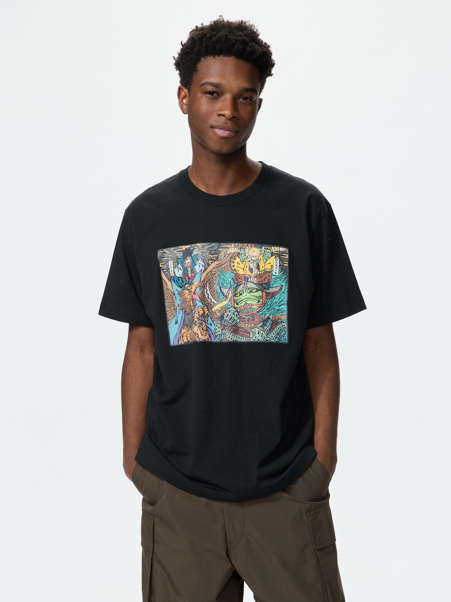 Uniqlo Япония Манга Ut Shueisha 100-летие narUto 09 BLACK/XS