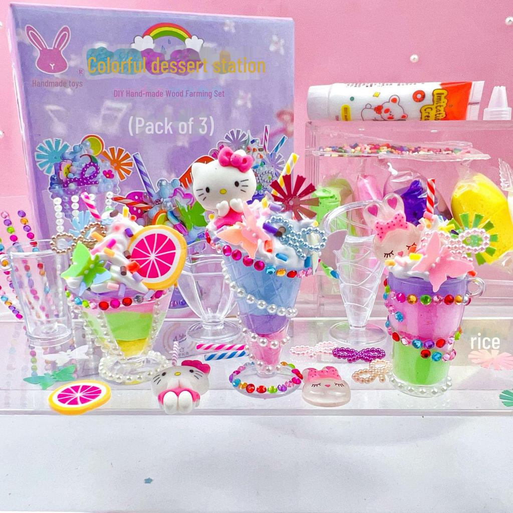 DIY Children's Ice Cream Dessert Cup Toy Set