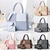 Pu Spliced Color Block Mother Daughter Bag With Zipper Closure For Daily Use