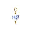 304 Stainless Steel Lampwork 3D Fruit Charms Strawberry Flora Grape Porcelain Pendant For DIY Necklace Bracelet Making, 1 Piece