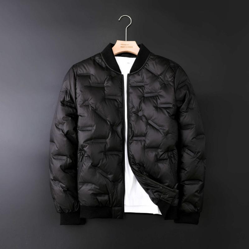 Men's 90 Down Jacket Pressed Glue Men's Stand-up Collar Winter Jacket Plus Size Baseball Jacket