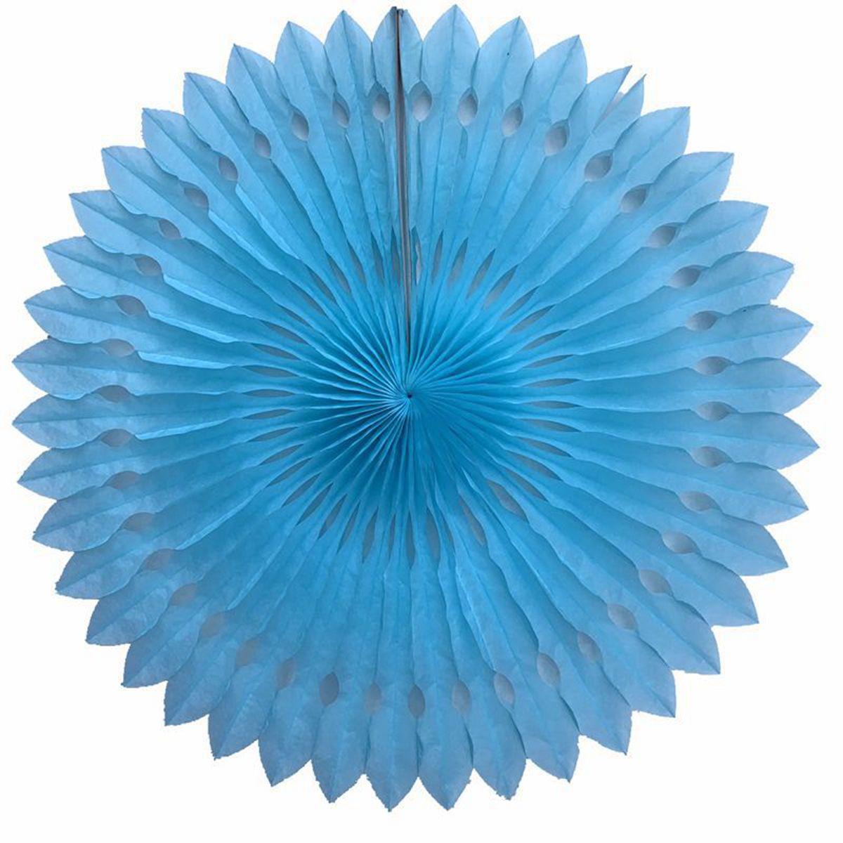 

Photo Booth Round Party Wedding Flower Paper Cut-Out Honeycomb Pinwheels Paper Fans Tissue 20cm синий