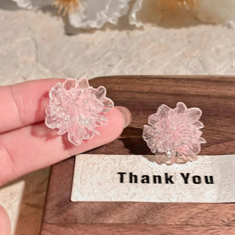 Vintage Smudging Enamel Pearl Drop Glaze Flowers Stud Earrings for Women Multi-colored Fashion Jewelry Accessories