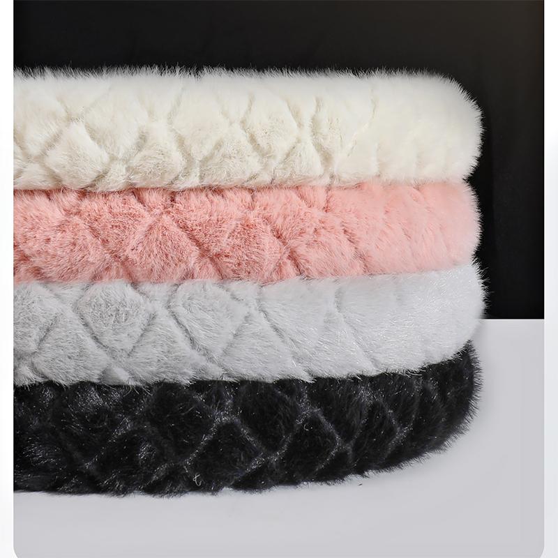 Winter Plush Steering Wheel Cover - High-Density Soft Pile, Warm and Comfortable, Fits 14.5-15 Inch Round Steering Wheels