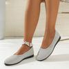Fashion Women Lightweight Flats Shoes 2024 New Knitted Concise Outdoor Loafers Women Solid Round Toe Slip on Sneakers Zapatos De Mujer