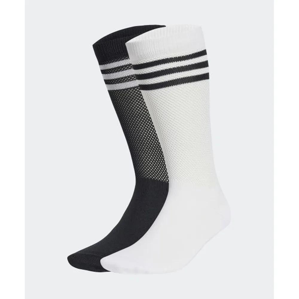 adidas Textured Crew Socks 2P - White:Black JC8626 5102662 M