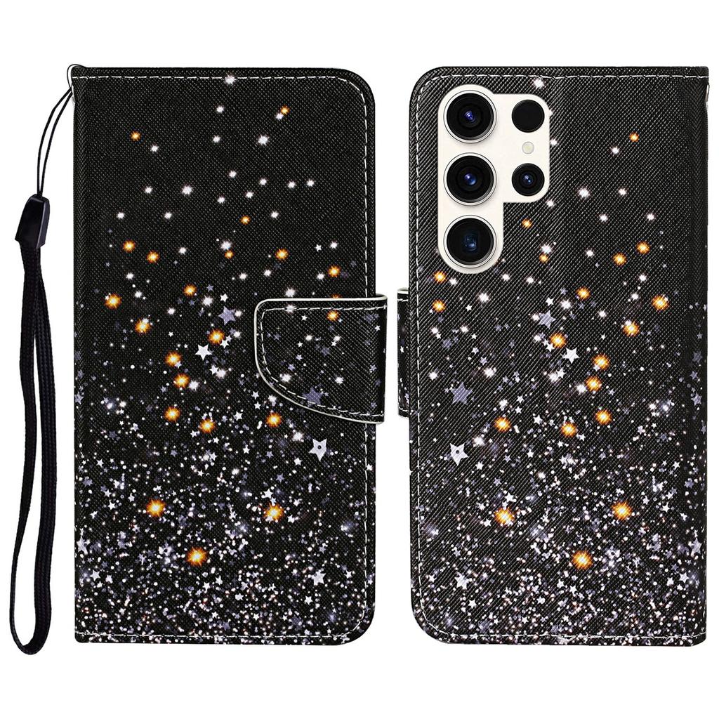 For Samsung Galaxy S25 Ultra Case Pattern Printing Protective Leather Folio Phone Cover